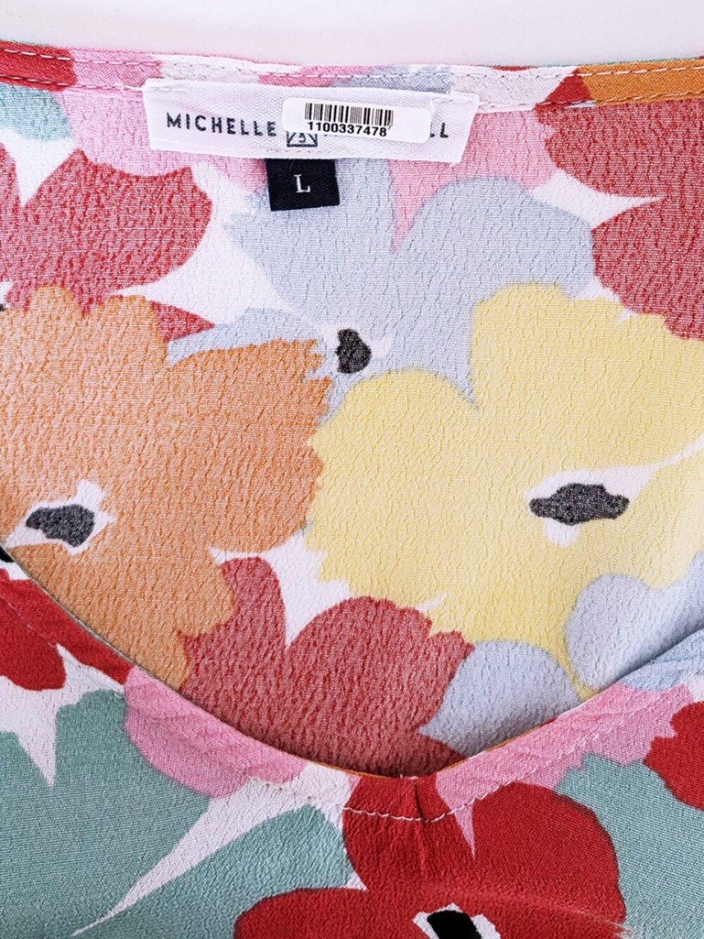 Michelle McDowell Rayon Multi-Color Blouse - Picture 7 of 10